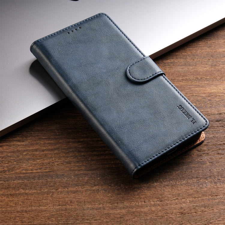 For iPhone 14 / 13 N.BEKUS CSJ-P1 Solid Color Leather Phone Case(Blue) - iPhone 14 Cases by N.BEKUS | Online Shopping UK | buy2fix