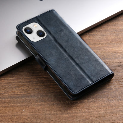 For iPhone 14 / 13 N.BEKUS CSJ-P1 Solid Color Leather Phone Case(Blue) - iPhone 14 Cases by N.BEKUS | Online Shopping UK | buy2fix