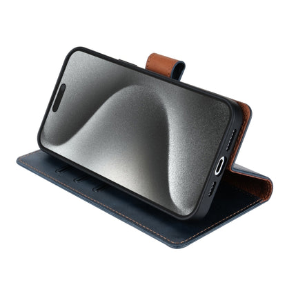 For iPhone 14 / 13 N.BEKUS CSJ-P1 Solid Color Leather Phone Case(Blue) - iPhone 14 Cases by N.BEKUS | Online Shopping UK | buy2fix