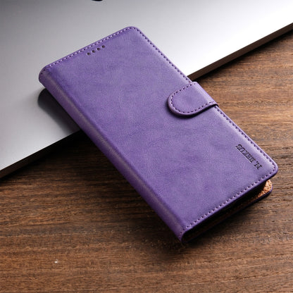For iPhone 14 / 13 N.BEKUS CSJ-P1 Solid Color Leather Phone Case(Purple) - iPhone 14 Cases by N.BEKUS | Online Shopping UK | buy2fix