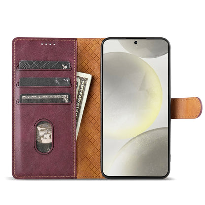 For Google Pixel 8a N.BEKUS CSJ-P1 Solid Color Leather Phone Case(Wine Red) - Google Cases by N.BEKUS | Online Shopping UK | buy2fix