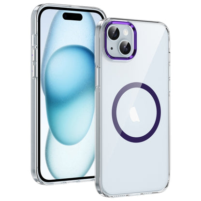 For iPhone 14 Ice Feel HD Transparent MagSafe PC Full Coverage Phone Case(Purple) by buy2fix