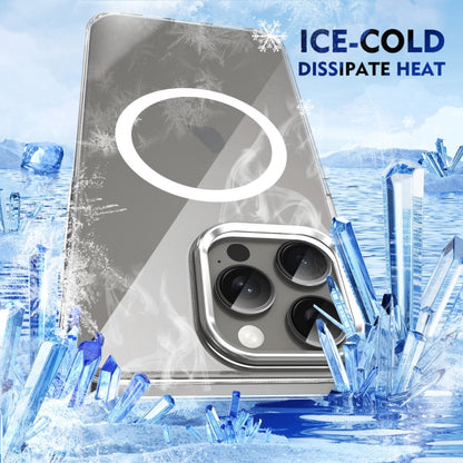 For iPhone 16 Pro Ice Feel HD Transparent MagSafe PC Full Coverage Phone Case(White) by buy2fix