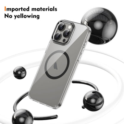 For iPhone 16 Pro Ice Feel HD Transparent MagSafe PC Full Coverage Phone Case(Black) by buy2fix