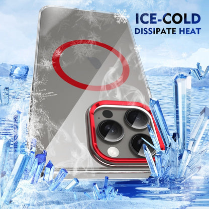 For iPhone 16 Pro Ice Feel HD Transparent MagSafe PC Full Coverage Phone Case(Red) by buy2fix