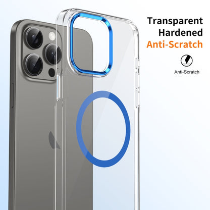 For iPhone 16 Pro Ice Feel HD Transparent MagSafe PC Full Coverage Phone Case(Blue) by buy2fix