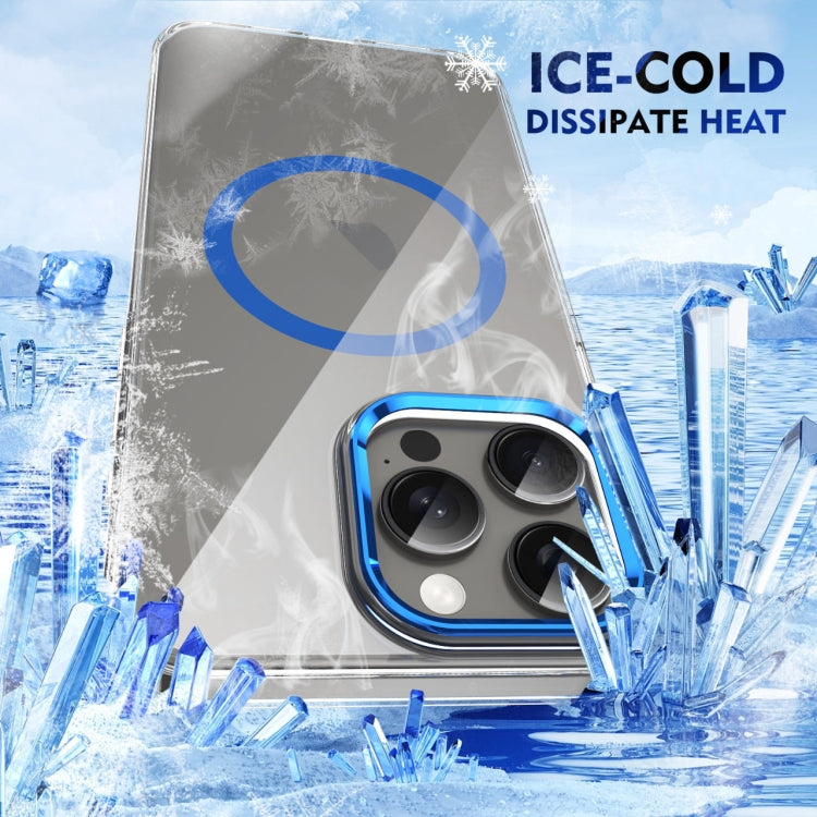 For iPhone 16 Pro Ice Feel HD Transparent MagSafe PC Full Coverage Phone Case(Blue) by buy2fix