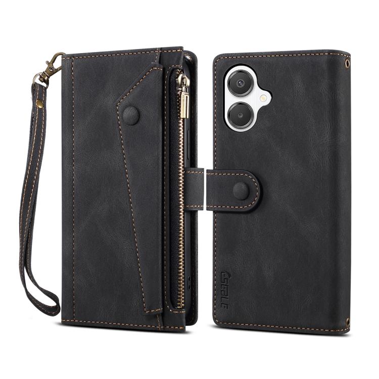 For Samsung Galaxy A06 5G ESEBLE Retro Frosted RFID Flip Leather Phone Case(Black) - Galaxy Phone Cases by ESEBLE | Online Shopping UK | buy2fix