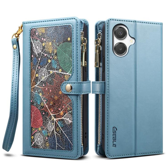 For Samsung Galaxy A06 5G ESEBLE Star Series Lanyard Zipper Wallet RFID Leather Case(Blue) - Galaxy Phone Cases by ESEBLE | Online Shopping UK | buy2fix