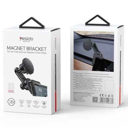 Yesido C212 Car Floating Screen Clip-on Magnetic Phone Holder(Black) by Yesido