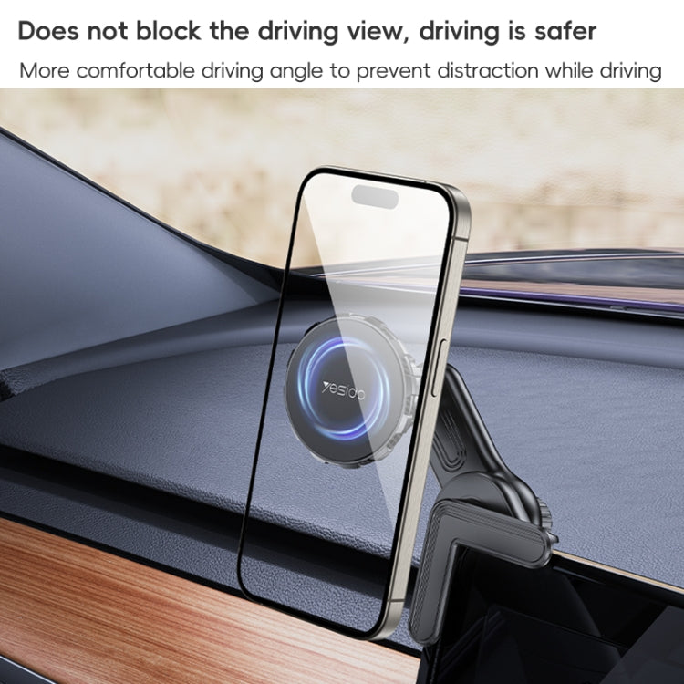 Yesido C212 Car Floating Screen Clip-on Magnetic Phone Holder(Black) by Yesido