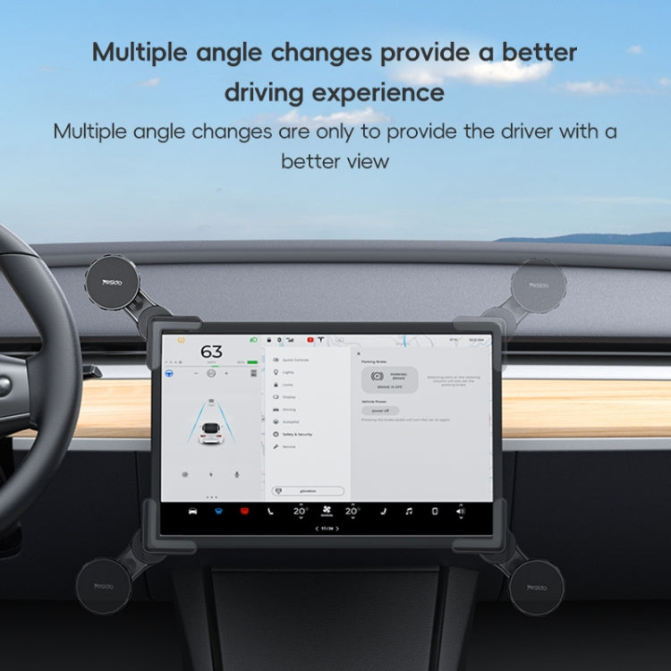 Yesido C212 Car Floating Screen Clip-on Magnetic Phone Holder(Black) by Yesido