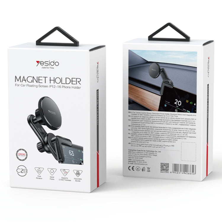 Yesido C213 Car Floating Screen Clip-on MagSafe Magnetic Phone Holder(Black) - Universal Car Holders by Yesido | Online Shopping UK | buy2fix
