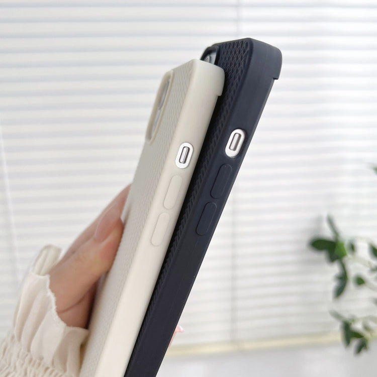 For iPhone 16 Weave Texture TPU Phone Case(White) by buy2fix