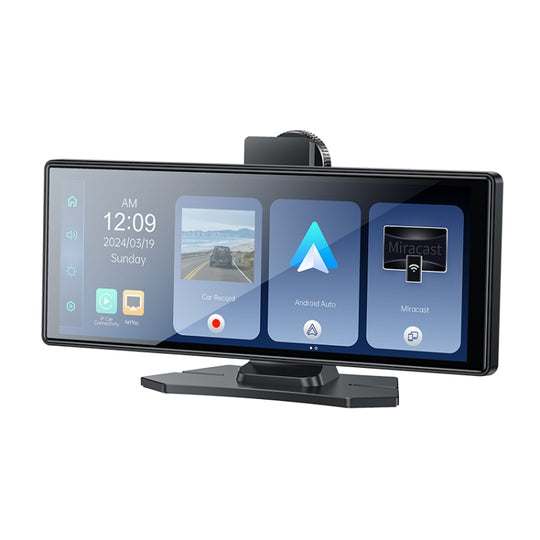 Yesido KM19 10.26 inch Center Console CarPlay Portable Car Video Navigation with Driving Recorder(Black)