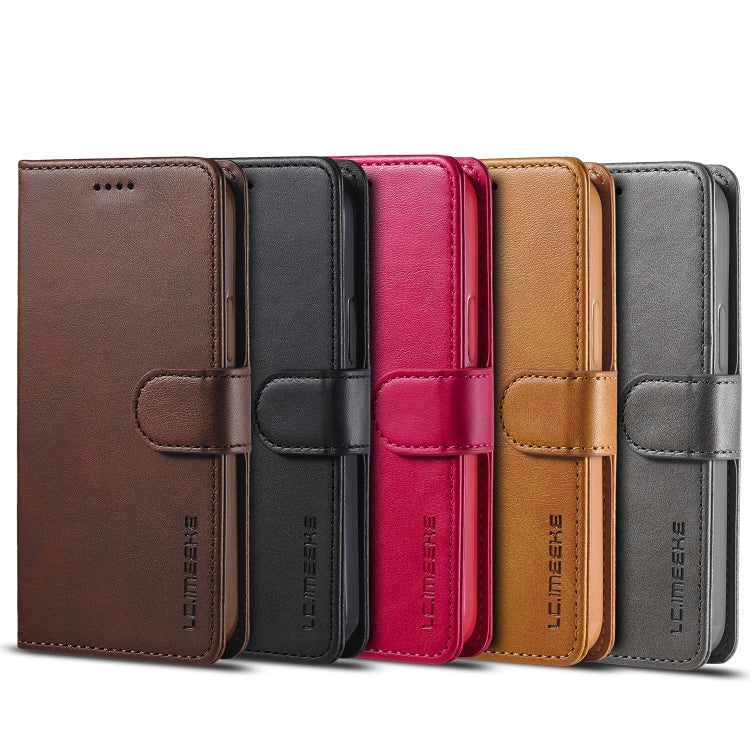 For iPhone 12 mini LC.IMEEKE Calf Texture Horizontal Flip Leather Case with Holder & Card Slots & Wallet(Black) - iPhone 12 mini Cases by LC.IMEEKE | Online Shopping UK | buy2fix