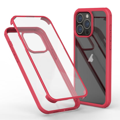 For iPhone 16 Pro Max Double-sided Plastic Glass Phone Protective Case(Red) by buy2fix