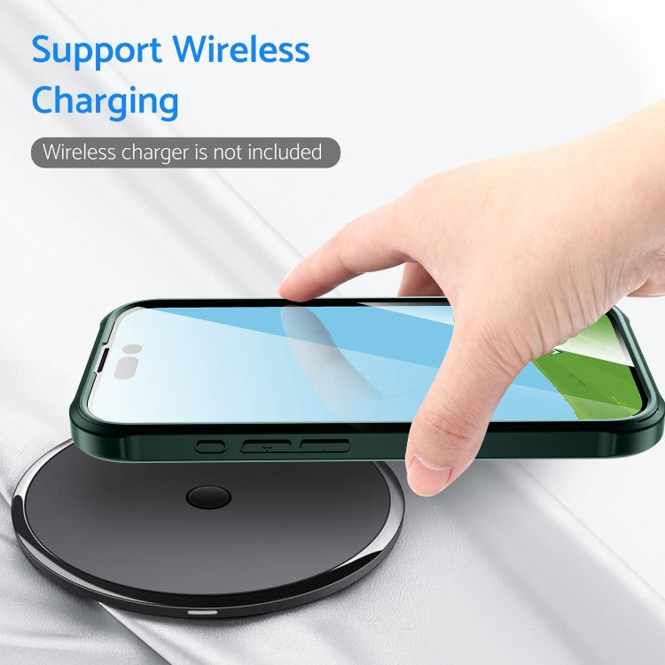 For iPhone 16 Pro Max Double-sided Plastic Glass Phone Protective Case(Black) by buy2fix