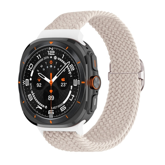 For Samsung Galaxy Watch Ultra 47mm / Ultra 2025 Slide Buckle Nylon Braided Watch Band(Starlight) - Watch Bands by buy2fix | Online Shopping UK | buy2fix