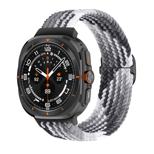 For Samsung Galaxy Watch Ultra 47mm / Ultra 2025 Slide Buckle Nylon Braided Watch Band(Colorful Black) - Watch Bands by buy2fix | Online Shopping UK | buy2fix