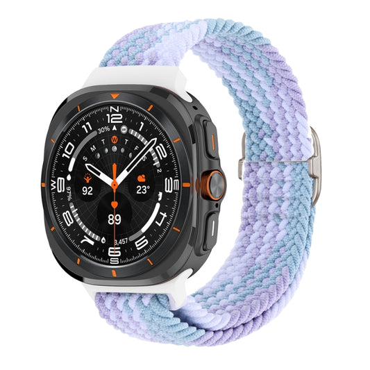 For Samsung Galaxy Watch Ultra 47mm / Ultra 2025 Slide Buckle Nylon Braided Watch Band(Violets) - Watch Bands by buy2fix | Online Shopping UK | buy2fix