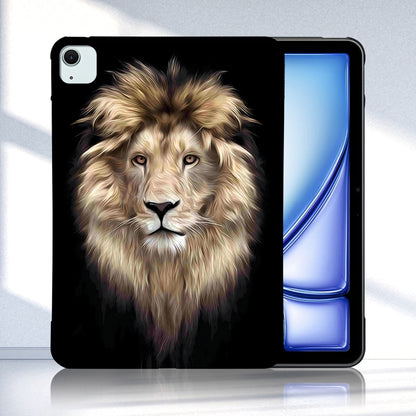 For iPad Air 11 2025 / 2024 Color Painting Pattern Smart Tablet TPU Case(Lion) - iPad Air 11 2025 / 2024 Cases by buy2fix | Online Shopping UK | buy2fix