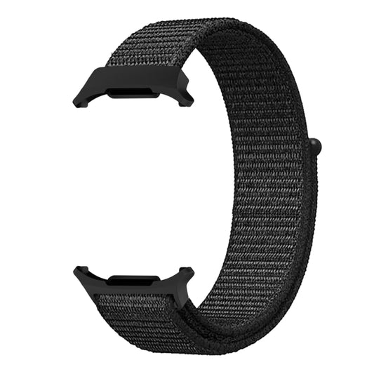 For Samsung Galaxy Watch Ultra 47mm / Ultra 2025 Plastic Connector Nylon Loop Watch Band(Dark Black) - Watch Bands by buy2fix | Online Shopping UK | buy2fix
