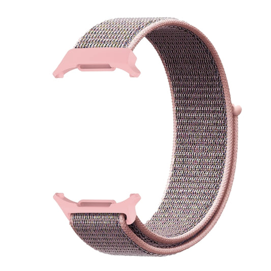 For Samsung Galaxy Watch Ultra 47mm / Ultra 2025 Plastic Connector Nylon Loop Watch Band(Pink Sand) - Watch Bands by buy2fix | Online Shopping UK | buy2fix