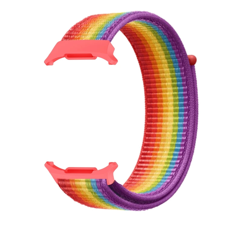 For Samsung Galaxy Watch Ultra 47mm / Ultra 2025 Plastic Connector Nylon Loop Watch Band(Rainbow) - Watch Bands by buy2fix | Online Shopping UK | buy2fix