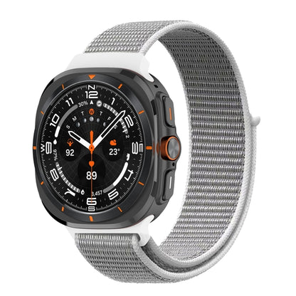 For Samsung Galaxy Watch Ultra 47mm / Ultra 2025 Plastic Connector Nylon Loop Watch Band(Seashell) - Watch Bands by buy2fix | Online Shopping UK | buy2fix