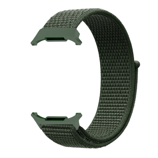 For Samsung Galaxy Watch Ultra 47mm / Ultra 2025 Plastic Connector Nylon Loop Watch Band(Army Green) - Watch Bands by buy2fix | Online Shopping UK | buy2fix
