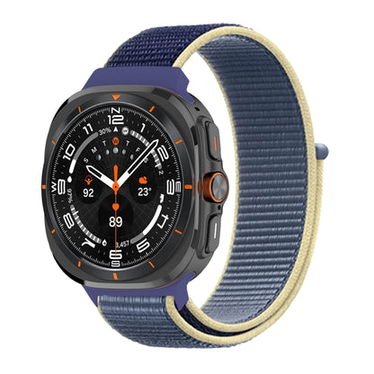 For Samsung Galaxy Watch Ultra 47mm / Ultra 2025 Plastic Connector Nylon Loop Watch Band(Ice Blue) - Watch Bands by buy2fix | Online Shopping UK | buy2fix
