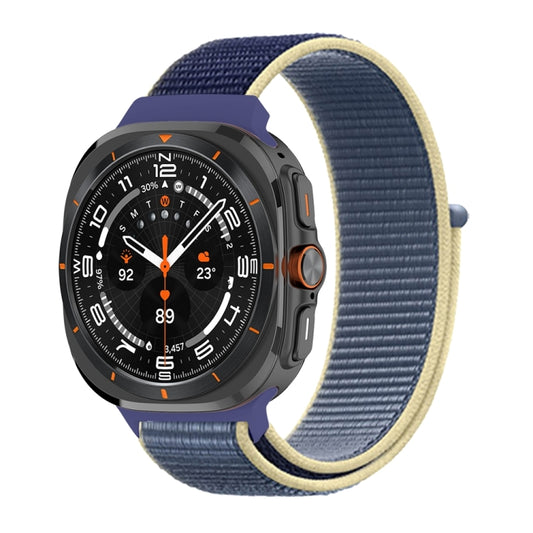 For Samsung Galaxy Watch Ultra 47mm / Ultra 2025 Plastic Connector Nylon Loop Watch Band(Ice Blue) - Watch Bands by buy2fix | Online Shopping UK | buy2fix