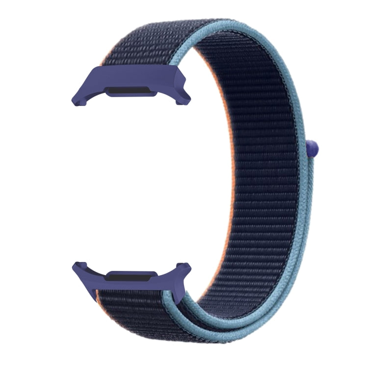 For Samsung Galaxy Watch Ultra 47mm / Ultra 2025 Plastic Connector Nylon Loop Watch Band(Dark Navy Bblue) - Watch Bands by buy2fix | Online Shopping UK | buy2fix
