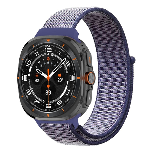 For Samsung Galaxy Watch Ultra 47mm / Ultra 2025 Plastic Connector Nylon Loop Watch Band(Midnight Blue) - Watch Bands by buy2fix | Online Shopping UK | buy2fix