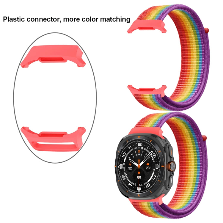 For Samsung Galaxy Watch Ultra 47mm / Ultra 2025 Plastic Connector Nylon Loop Watch Band(Army Green) - Watch Bands by buy2fix | Online Shopping UK | buy2fix