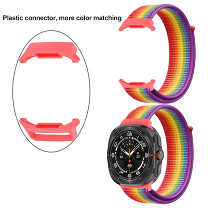 For Samsung Galaxy Watch Ultra 47mm / Ultra 2025 Plastic Connector Nylon Loop Watch Band(Seashell) - Watch Bands by buy2fix | Online Shopping UK | buy2fix