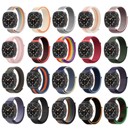 For Samsung Galaxy Watch Ultra 47mm / Ultra 2025 Plastic Connector Nylon Loop Watch Band(Seashell) - Watch Bands by buy2fix | Online Shopping UK | buy2fix