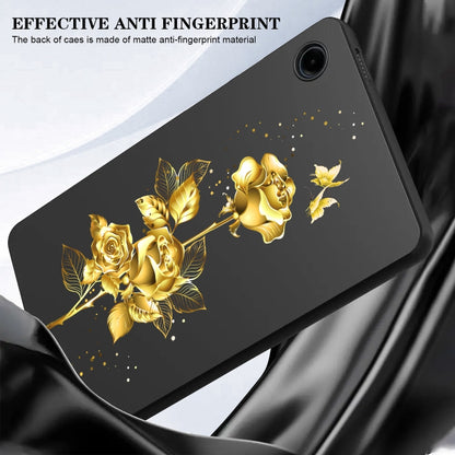 For Samsung Galaxy Tab S7 / S8 Color Painting Pattern Smart Tablet TPU Case(Golden Rose) by buy2fix