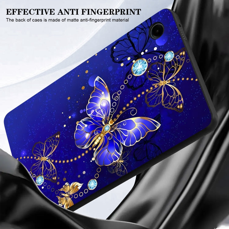 For Samsung Galaxy Tab S7 / S8 Color Painting Pattern Smart Tablet TPU Case(Blue Butterfly) by buy2fix
