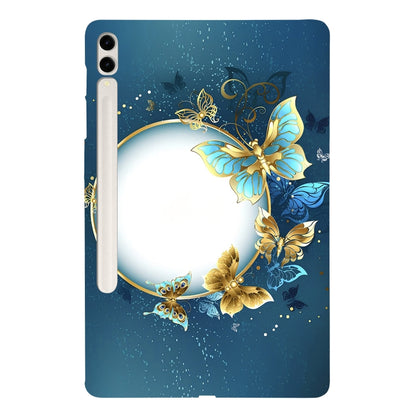 For Samsung Galaxy Tab S7+ / S8+ Color Painting Pattern Smart Tablet TPU Case(Butterfly Circle) by buy2fix