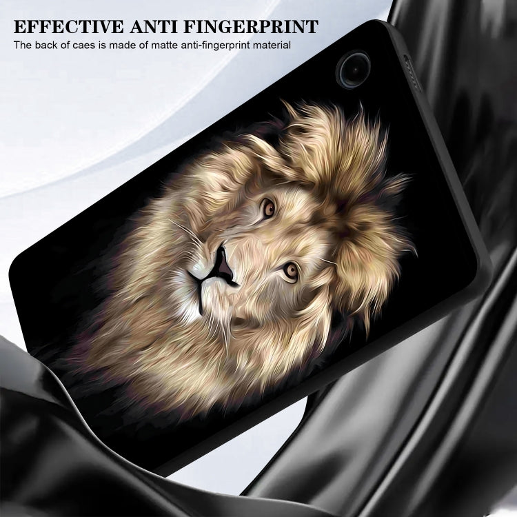 For Samsung Galaxy Tab S9 / S9 FE Color Painting Pattern Smart Tablet TPU Case(Lion) by buy2fix