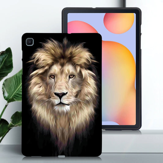 For Samsung Galaxy Tab S6 Lite 2024 / 2022 Color Painting Pattern Smart Tablet TPU Case(Lion) - Tab S6 Lite P610 / P615 by buy2fix | Online Shopping UK | buy2fix