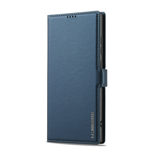 For Samsung Galaxy S25 Ultra 5G LC.IMEEKE L1 Series Frosted Fine Texture PU Phone Case(Blue) - Galaxy S25 Ultra 5G Cases by LC.IMEEKE | Online Shopping UK | buy2fix