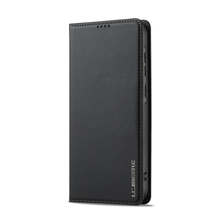 For Samsung Galaxy S25+ 5G LC.IMEEKE L1 Series Frosted Fine Texture PU Phone Case(Black) - Galaxy S25+ 5G Cases by LC.IMEEKE | Online Shopping UK | buy2fix