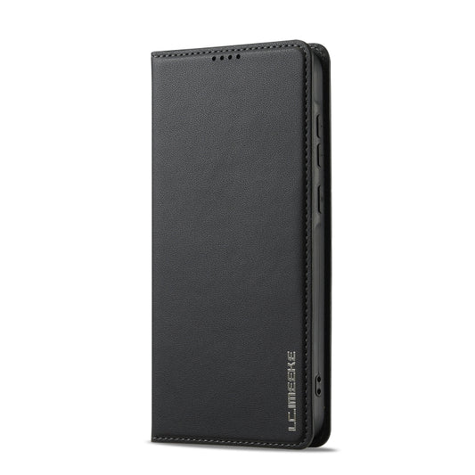 For Samsung Galaxy S25+ 5G LC.IMEEKE L1 Series Frosted Fine Texture PU Phone Case(Black) - Galaxy S25+ 5G Cases by LC.IMEEKE | Online Shopping UK | buy2fix