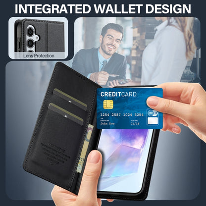 For Samsung Galaxy S25+ 5G LC.IMEEKE L1 Series Frosted Fine Texture PU Phone Case(Black) - Galaxy S25+ 5G Cases by LC.IMEEKE | Online Shopping UK | buy2fix