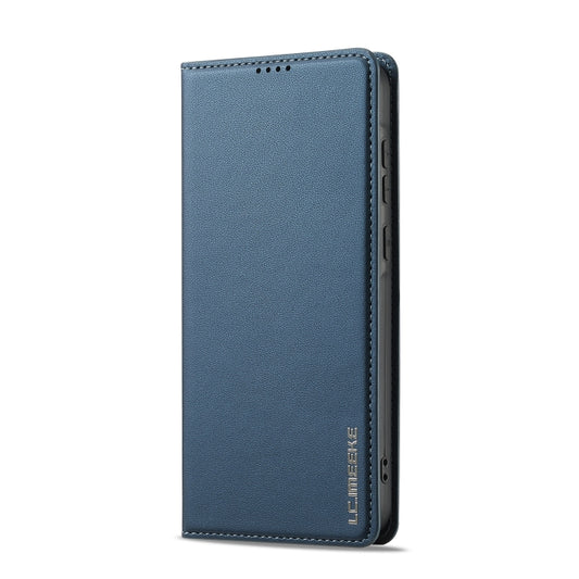 For Samsung Galaxy S25+ 5G LC.IMEEKE L1 Series Frosted Fine Texture PU Phone Case(Blue) - Galaxy S25+ 5G Cases by LC.IMEEKE | Online Shopping UK | buy2fix