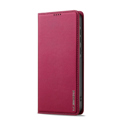 For Samsung Galaxy S25+ 5G LC.IMEEKE L1 Series Frosted Fine Texture PU Phone Case(Red) - Galaxy S25+ 5G Cases by LC.IMEEKE | Online Shopping UK | buy2fix