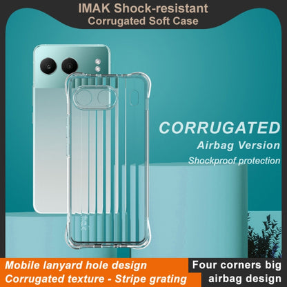 For OnePlus Nord 4 IMAK Corrugated Texture Airbag TPU Phone Case(Transparent) - Nord 4 Cases by imak | Online Shopping UK | buy2fix